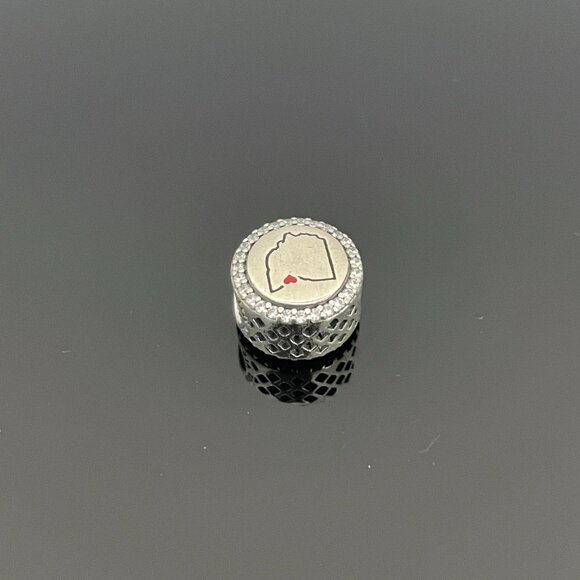 Pandora Love Cleveland.Ohio Map Dangle Charm - Picture 4 of 7